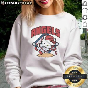 Cute Los Angeles Angels Hello Kitty sweatshirt featuring colorful design and cozy fit for fans and fashion lovers.