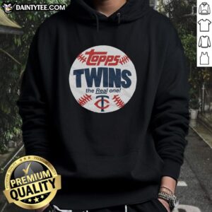 Awesome Minnesota Twins MLB X Topps Baseball The Real One Hoodie featuring team logo and stylish design for fans.