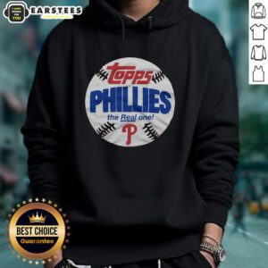 Original Philadelphia Phillies MLB X Topps Baseball hoodie featuring vintage design and team logo, perfect for fans.