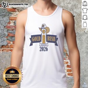 Gold Rush 2026 tank top featuring Montana State Bobcats logo, perfect for fans and summer sports events.