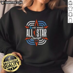 Alt Text: Premium WNBA All-Star Chicago 2026 sweatshirt featuring vibrant team colors and stylish design for basketball fans.