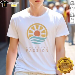 Premium Positive Passion Logo T-Shirt featuring a vibrant design and comfortable fit for casual wear.