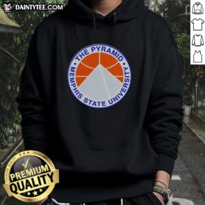 Top the Pyramid Memphis State University hoodie featuring bold school colors and logo, perfect for alumni and fans.