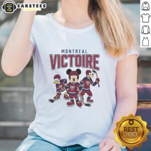 Pretty Montreal Victoire Disney Team ice hockey ladies tee featuring a stylish design and vibrant colors for fans.