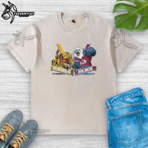 Alt Text: Original Vegas Golden Knights vs Colorado Avalanche 2026 Western Conference Finals hockey mascot washed t-shirt.