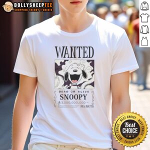 Alt Text: Original Wanted Dead Or Alive Snoopy Peanuts T-Shirt featuring iconic cartoon design and vibrant colors.