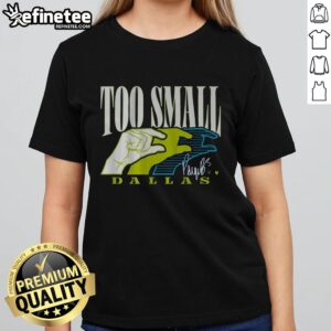 Alt Text: Top Paige Bueckers Too Small Dallas Ladies Tee showcasing stylish design for fans of women's basketball.