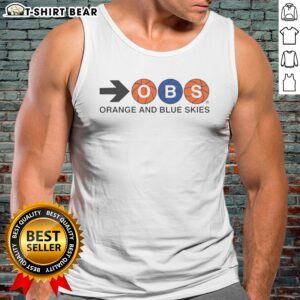 Official Orange And Blue Skies Tank top featuring vibrant colors and a comfortable fit.