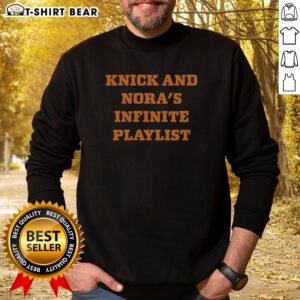 Pretty Knick And Nora'S Infinite Playlist Sweatshirt featuring a cozy crewneck design in soft fabric