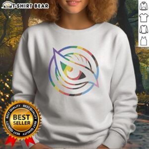 Nice Vancouver Goldeneyes Rainbow LGBTQ Pride Logo PWHL Graphic Sweatshirt featuring vibrant colors and logo design.