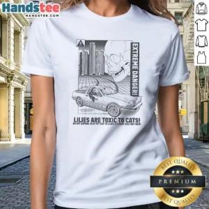 Awesome Lilies Are Toxic To Cats Extreme Danger Grim Reaper Toyota AE86 Drift Car Ladies Shirt