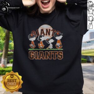 Original San Francisco Giants Peanuts Charlie Brown Snoopy MLB Team Sweatshirt with vibrant graphics