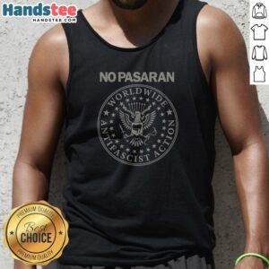 Pretty No Pasaran Worldwide Antifascist Action Tank Top