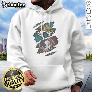 Nice Jacksonville Jaguars Florida State Seminoles Team Logo hoodie featuring vibrant team graphics