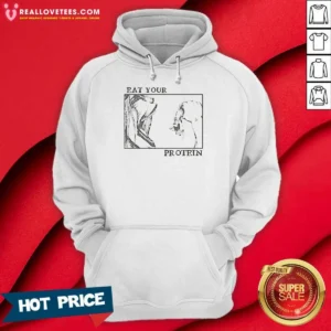 Funny Attack On Titan Eat Your Protein Anime Hoodie