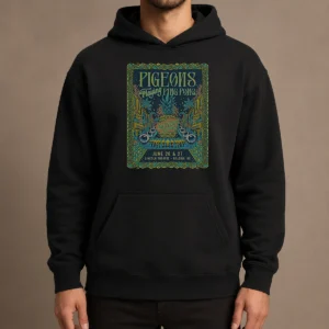 Good Pigeons Playing Ping Pong 6 26 6 27 2026 Raleigh NC Poster Hoodie