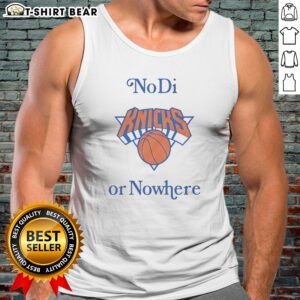 Official New York Knicks No Di Or Nowhere Tank top featuring vibrant team colors and logo.