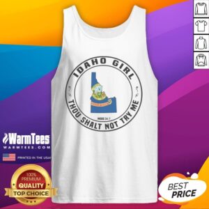 Hot Idaho Girl Thou Shalt Not Try Me Mood 24 7 Idaho State Map tank top showcasing a unique Idaho design.