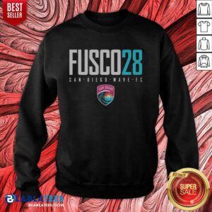 Good San Diego Wave FC Fusco 28 Text Logo San Diego Wave FC NWSL sweatshirt optimized for WooCommerce gallery