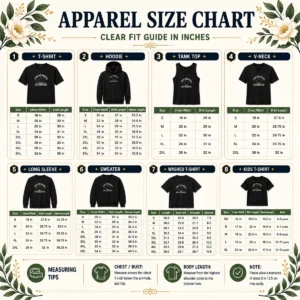 Size chart with measurements in inches and cm for Premium I Have No Ragrets Only Respawns garment