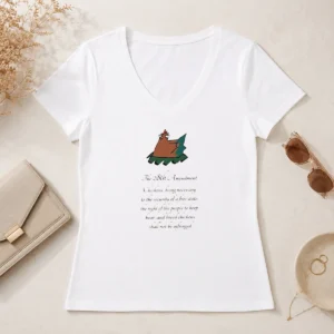 Official Chicken 28th Amendment Chickens Being Necessary To The Security Of A Free State V-Neck Shirt