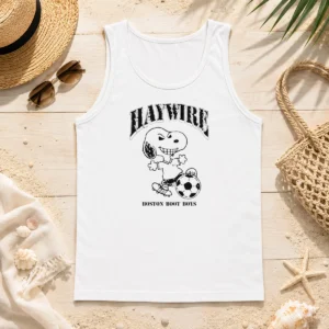Awesome Snoopy Hawwire Boston Boot Boys Soccer Sports Tank Top