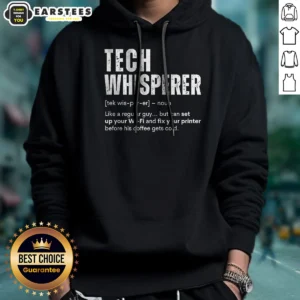 Pretty Tech Whisperer Definition Hoodie in soft fabric with front pocket and adjustable hood