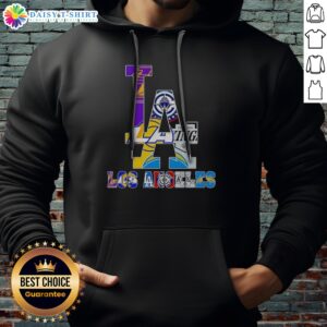 Pretty Los Angeles Sports Teams LA Logos Hoodie featuring vibrant team logos on a cozy fabric.
