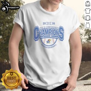 Premium Kansas Jayhawks Baseball Big 12 Conference Champions 20 XII 26 Shirt displayed on a neutral background