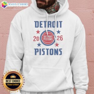 Awesome Detroit Pistons NBA 2026 Team Star Logo Hoodie