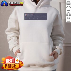 Original Trump Happy Pride Month To The Governor Of Florida Ron Defaggot Hoodie displayed in vibrant colors and design.
