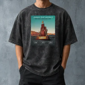 Funny Jimmy Eat World August 16 2026 London UK Washed T-Shirt