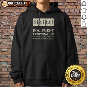 Pretty Digital Equipment Corporation 1957 Hoodie in dark color with front pocket and drawstring hood