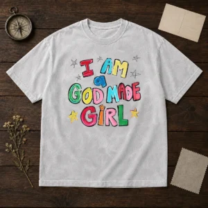 Official I Am A God Made Girl Washed T-Shirt