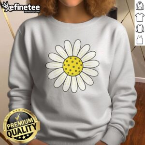 Official Pickleball Sun Flower Daisy sweatshirt featuring a vibrant floral design.
