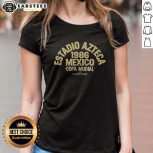 Estadio Azteca 1986 Mexico Copa Mundial ladies shirt on ladies shirt