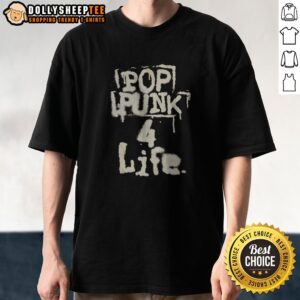 Original Pop Punk 4 Life Shirt displayed on a textured background, showcasing vibrant colors and details.