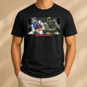 Nice Gundaaamn Gundam Damn Meme t shirt featuring bold graphic print on a classic crew neck cotton tee