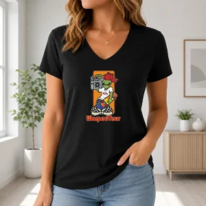Top Vans Warped Tour Alien V-Neck Shirt