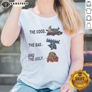 Official The Good The Bad And The Ugly ladies shirt featuring a classic western film graphic.