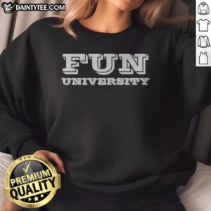 Top Fun University Collegiate Brand Logo Sweatshirt featuring a vibrant logo on a cozy fabric.