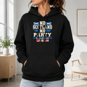Funny The Tartan Army No Scotland No Party Canada Mexico USA Flags Hoodie