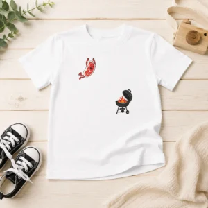Good Steak Fly BBQ Freedom American 4th Of July 2026 Kids T-Shirt