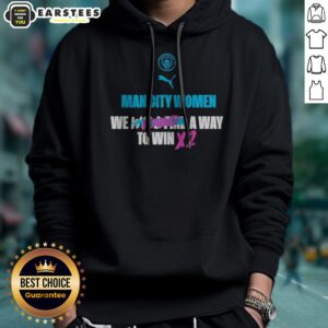Hot Manchester City We Found A Way To Win X2 hoodie displayed in a dynamic setting