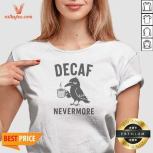 Official Top Decaf Nevermore Crow V-Neck Shirt