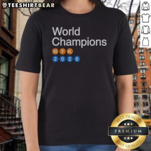 New York Knicks World Champions NYK 2026 Subway Sign Bold Art Ladies Shirt