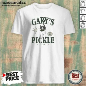 Pretty Nine Garys Pickle Club Est 2025 shirt optimized front view on a fitted cotton tee