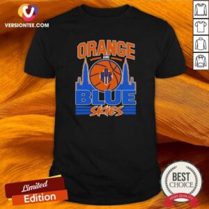 Good Orange And Blue Skies New York Knicks Basketball Team Logo Skyline