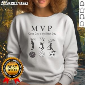 Hot MVP Game Day Is The Best Day Swish Spike Coal Sweatshirt featuring a unique graphic design