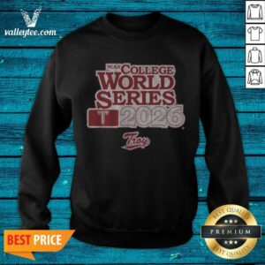 Awesome Troy Baseball 2026 College World Series sweatshirt optimized for showcasing college pride